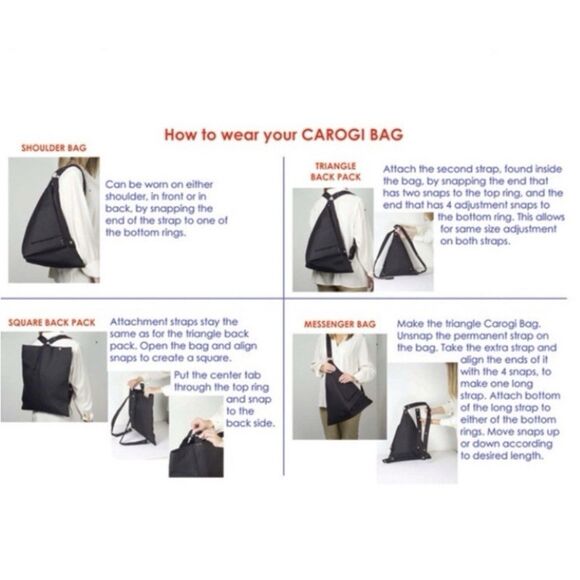 CAROGI Carson Rogers Designer Convertible Bag Purse Crossbody Backpack - Picture 9 of 9